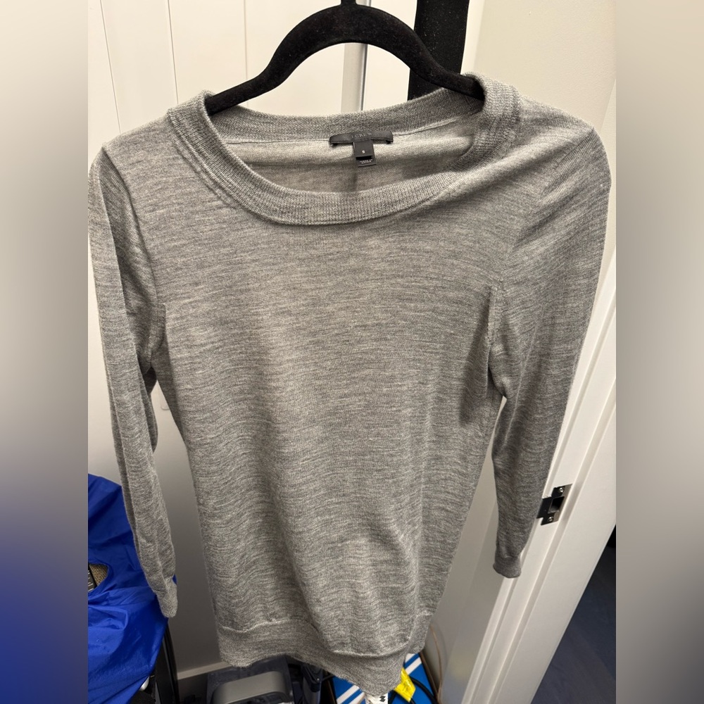 J crew grey merino sweater